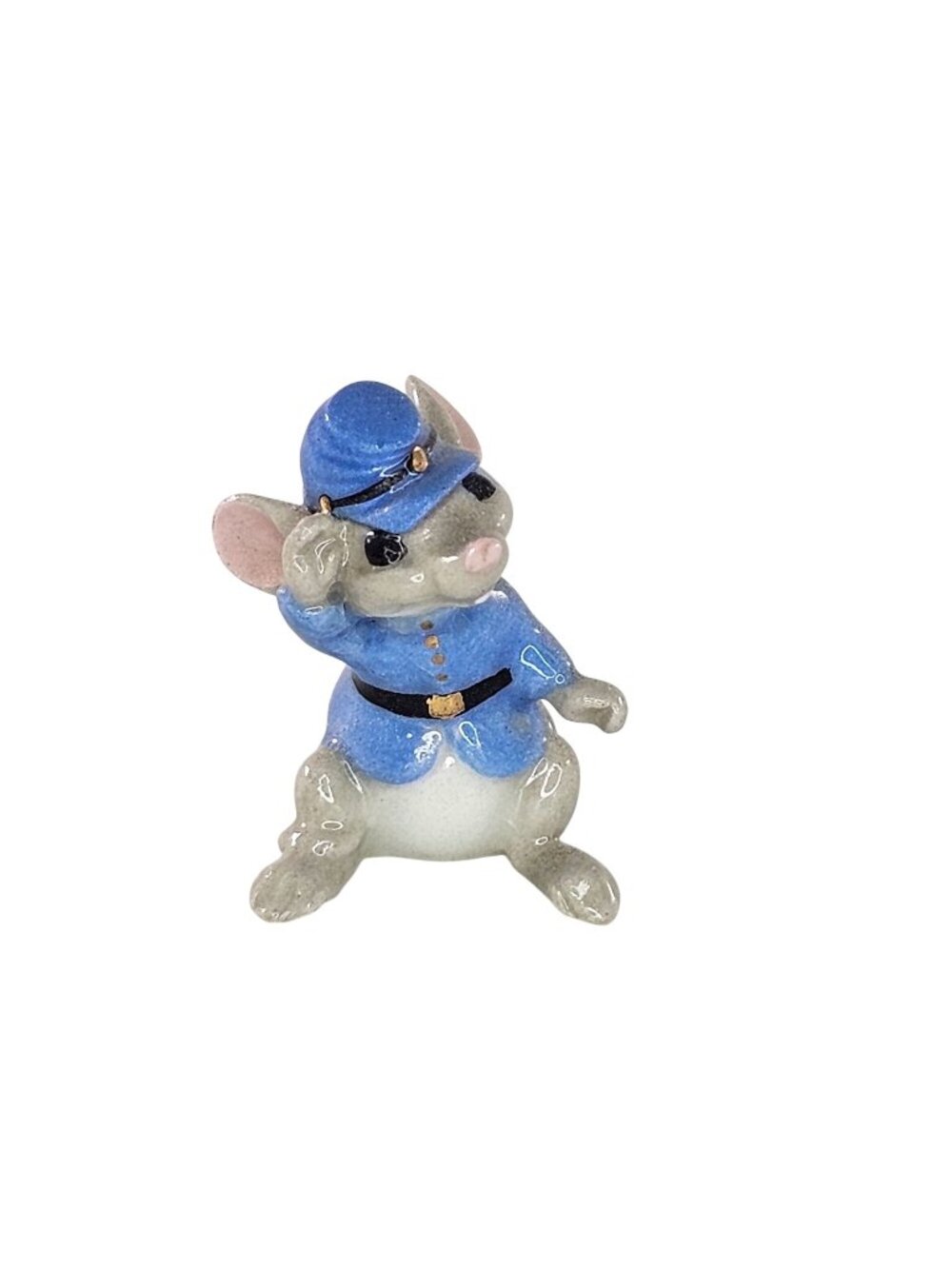 Vintage Hagen Renaker Civil War Mouse Union Soldier Figurine Trinket Miniature